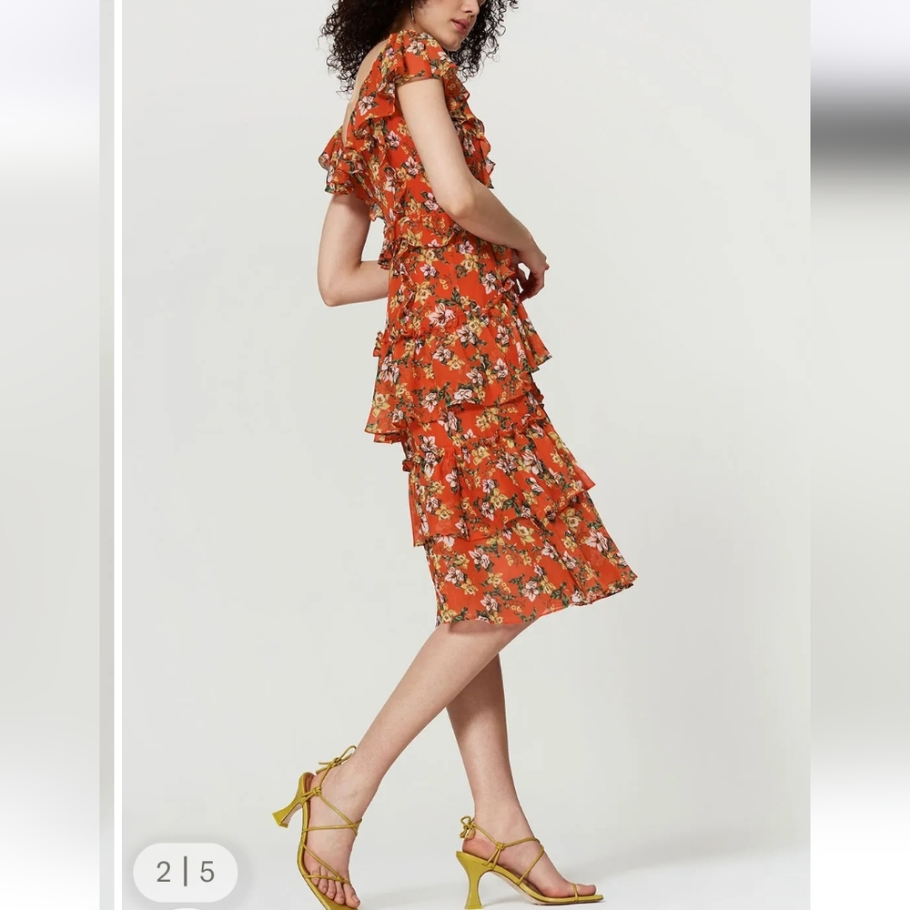 Marissa Webb Magnolia Bouquet Ruffle Dress - Picture 2 of 6